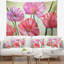 Tapisserie de coquelicots rouges et roses Floral-28484461