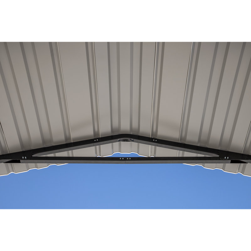 Galvanized Steel Rv Carport, 14X42X14, Eggshell