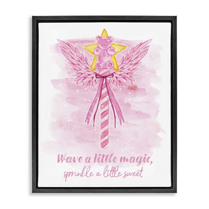 "Sprinkle Sweet Magic", art mural encadré par Ziwei Li, Cadre flottant noir de jais, H 21 po x l 17 po