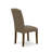 Encinal Parson Dining Chairs - Nailhead Trim Dark Coffee Linen Fabric Upholstered Chairs, Set of 2, Mahogany-1034120825-1034120568