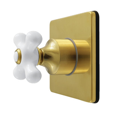 Kingston Brass Restoration Single-Handle Wall Mount Six-Way Diverter Valve with Trim Kit