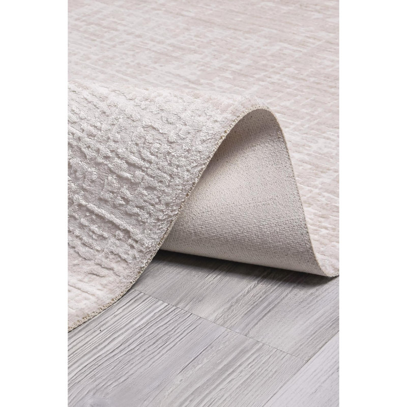 Luxurious Hall Carpet, Cream Color, 31.5 x 157.5 inches | 100% Acrylic, 2.6 lbs/sq ft | Pile Height: 0.5 inches, Cotton/Jute Sole | Durable Woven Design, Perfect for Entryways & Living Spaces, Elegant & Cozy