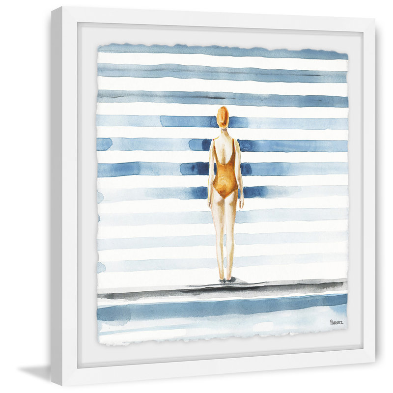 'Orange Swimsuit' by Parvez Taj - Single Picture Frame Print, 12" H x 12" W x 1.5" D