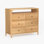 Rangement double 6 tiroirs de style Mid-Century l 44,9 po Kaela avec finition en chêne naturel chaleureux et quincaillerie en métal élégant