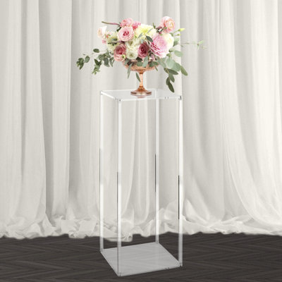 Support floral transparent en acrylique