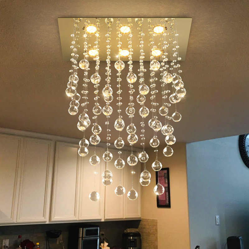 Lustre en cristal, Doré