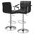 Faux Leather Adjustable Height Bar Stools, Swivel Counter Height Barstools Dining Chair with Armrest-1172706257