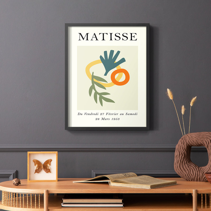 Matisse CCL XXX, reproduction d'art encadrée - bois massif, Noir, noir, noir, noir, H 10 po x l 8 po