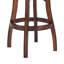 Tabouret de bar pivotant avec accoudoirs en bois et similicuir Shockley-512361540