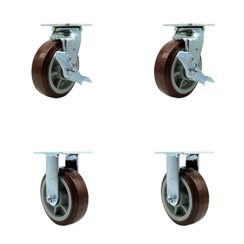 4 Piece Polyurethane Caster Set