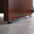 Bowfront Executive L-Desk Combo, Red finish