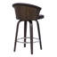 Tabouret de bar ou de comptoir pivotant Vandt avec repose-pieds chromé en similicuir brun et contreplaqué-616208174