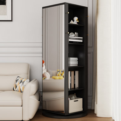 Bibliothèque rotative avec miroir