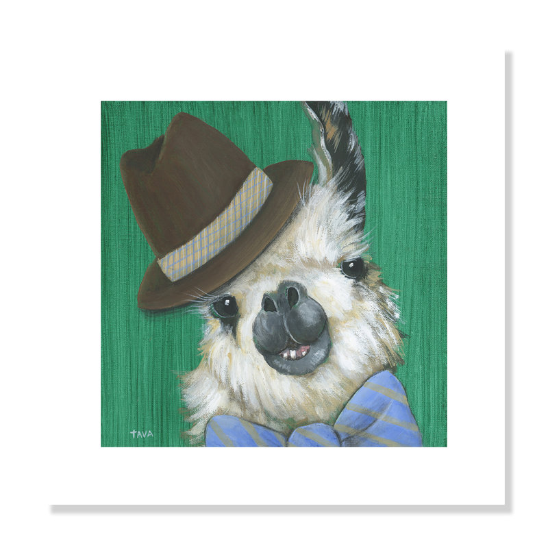 «Rolled Llama Gentleman», impression sur papier, H 16 po x l 16 po x P 1 po