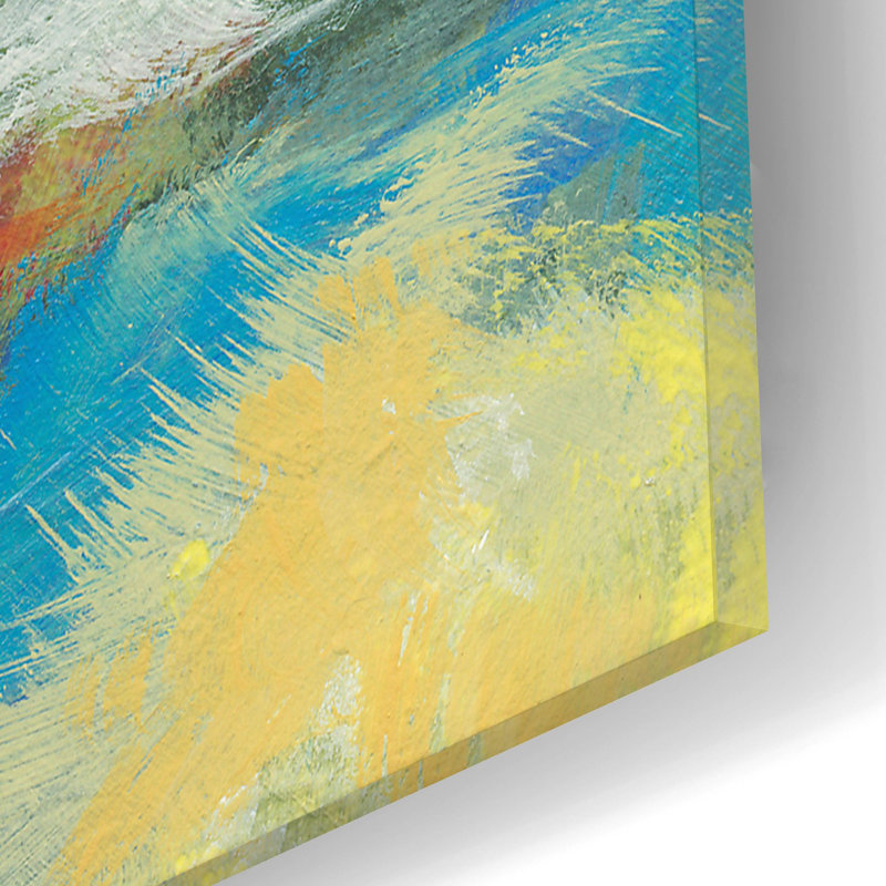 «Terra Verde» par Jan Weiss, art mural en verre acrylique, H 12 po x l 12 po x P 0,13 po