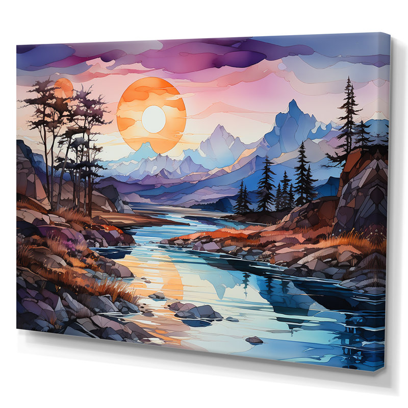 «Glacier Sunrise In Canada», reproduction sur toile, Toile tendue, H 12 po x l 20 po x P 1 po