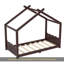 Lit simple au sol avec lattes de soutien, cadre de lit en bois massif pour enfants, sans sommier ni structure d'ouverture, espresso-46360853-46360856
