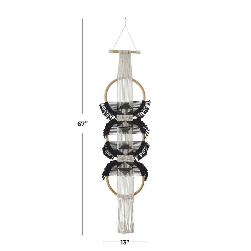 Boho Abstract Wall Decor on Fabric