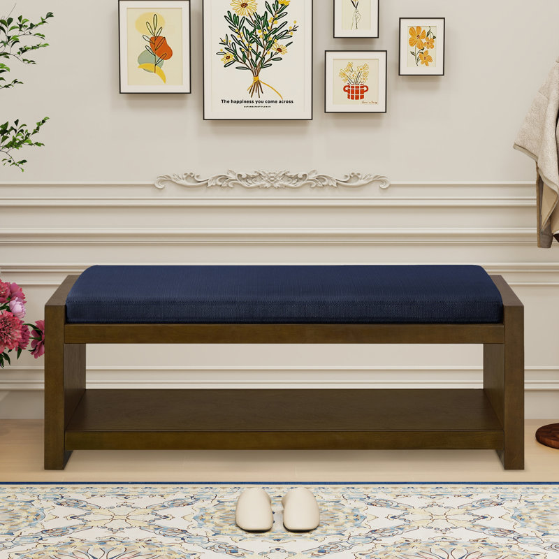 Banc l 46,98 po avec coussin amovible, Marine