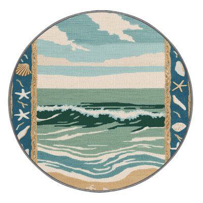  Tapis bord de mer lavable Spring Beach