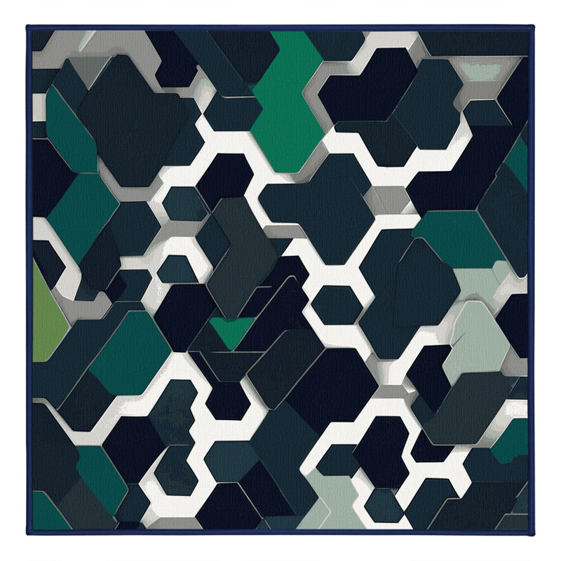 Spiral Fragment Rug, Square 8'