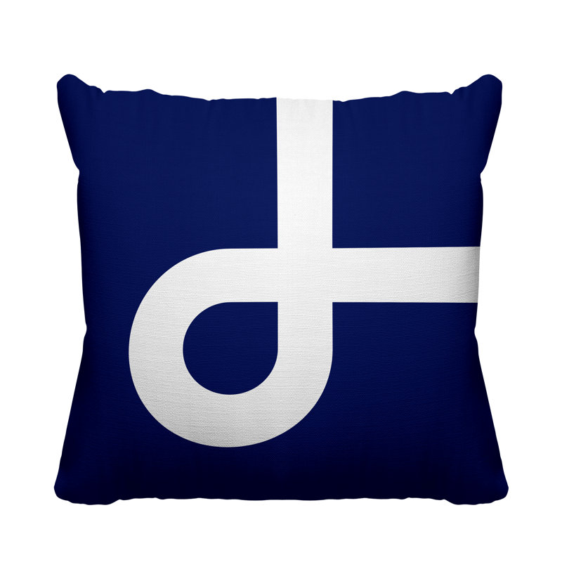 Coussin intérieur / extérieur Channing, L 15 po x H 15 po, Bleu marine