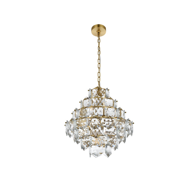Cinda 20 inch Chandelier , Satin Gold