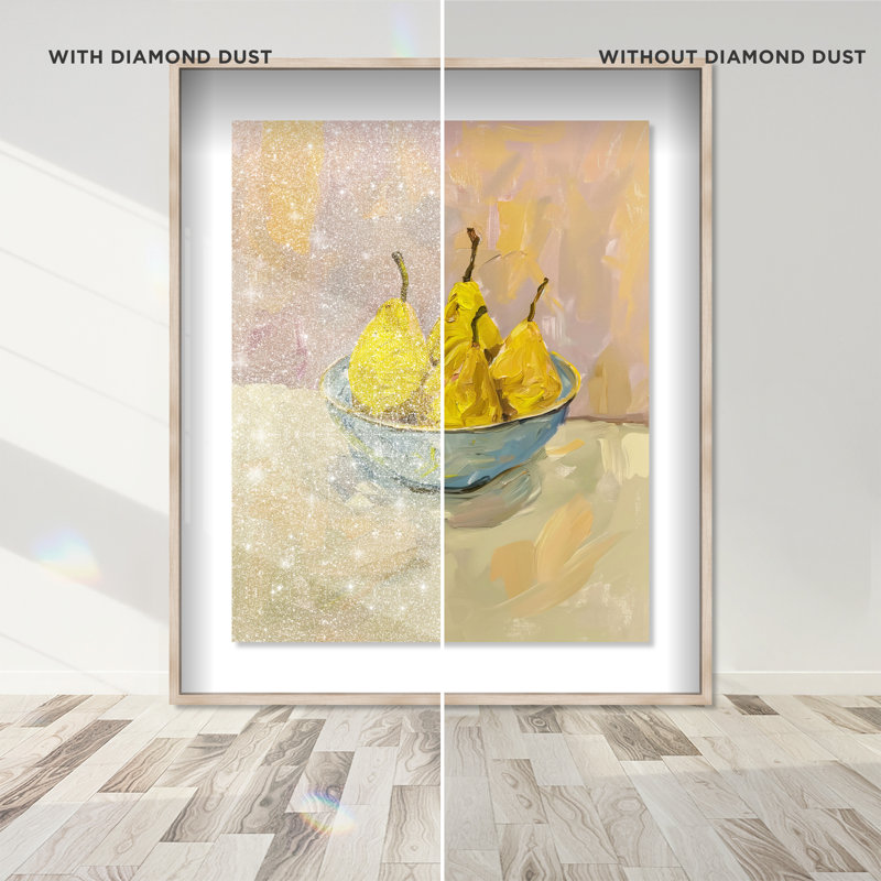 Guava Sunshine Bounty Shadowbox Food & Beverages Print by Oliver Gal, Black Frame, 16 x 20, Natural Oak Frame