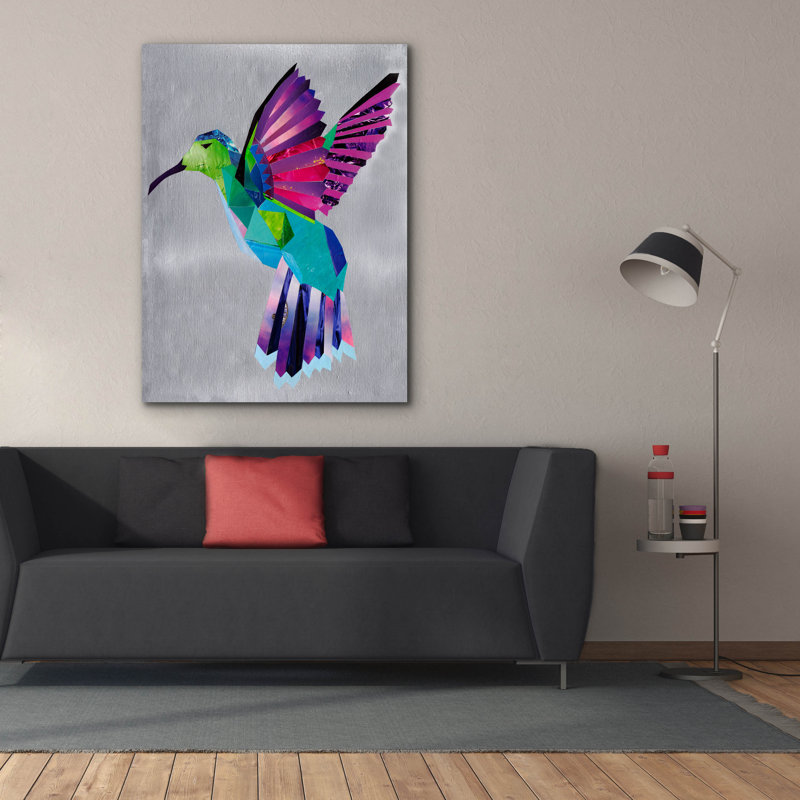 «Hummingbird» par Artpoptart, art mural sur toile, H 54 po x l 40 po x P 1,5 po