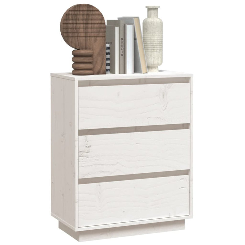 Genis 60cm Solid Wood Sideboard, White
