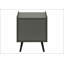Table d'appoint moderne en stratifié gris avec tiroir de rangement pour la chambre à coucher et le salon, parfaite pour l'organisation élégante-1430381540