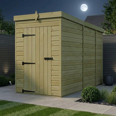 Total Sheds 4ft x 9ft Pent Garden Shed - Single Door - No Windows - Pressure Treated Timber - UK Manufactured