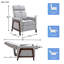 Fauteuil de 33,8 po de large Kammron