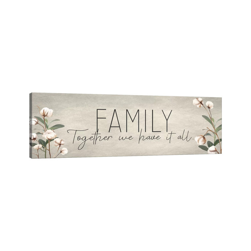 Family Together Cotton by Kimberly Allen - Wrapped Canvas Panoramic Print, 40.64cm H x 121.92cm W x 1.905cm D