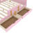 Full Size Platform Bed With Storage Drawers, Solid Wood Beds Frame With Bed Guardrail, Small Shelf, And Hooks, No Box Spring Needed, Pink-1322145174-1322145175