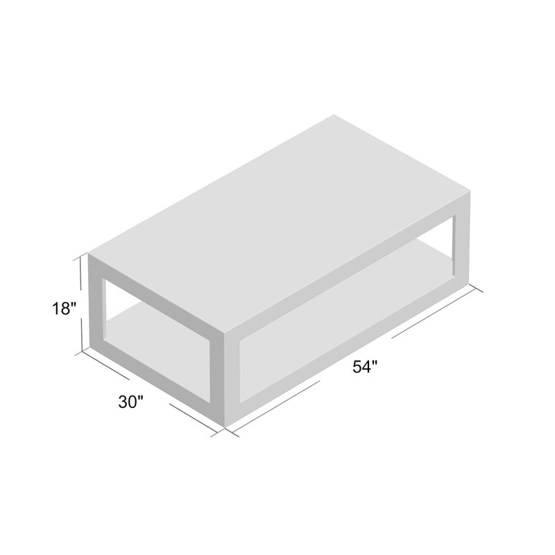 Oldham Floor Shelf Coffee Table with Storage