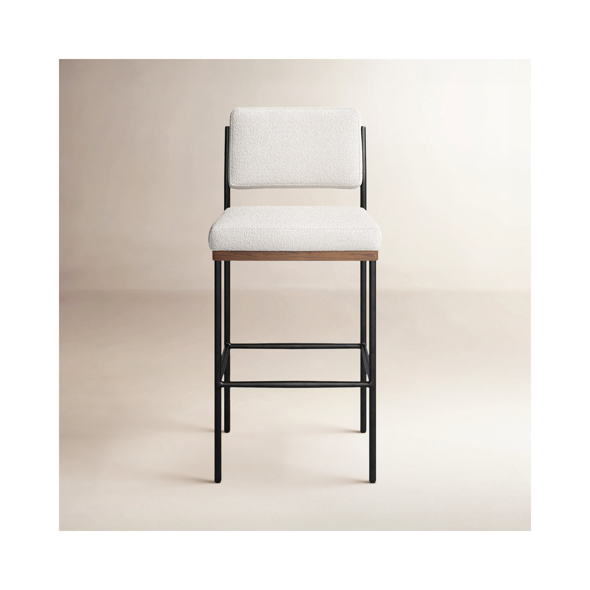 Popovich Stool, Fayette Cloud/Polyester Blend, Counter Stool (26.42" Seat Height)
