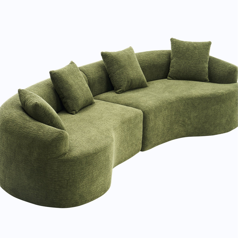 Chenille 4 places, à densité moyenne, pour chenille d'appartement, coins arrondis, espace de vie