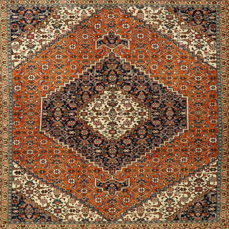 Cazeau Oriental Indoor Rug, Square 4'