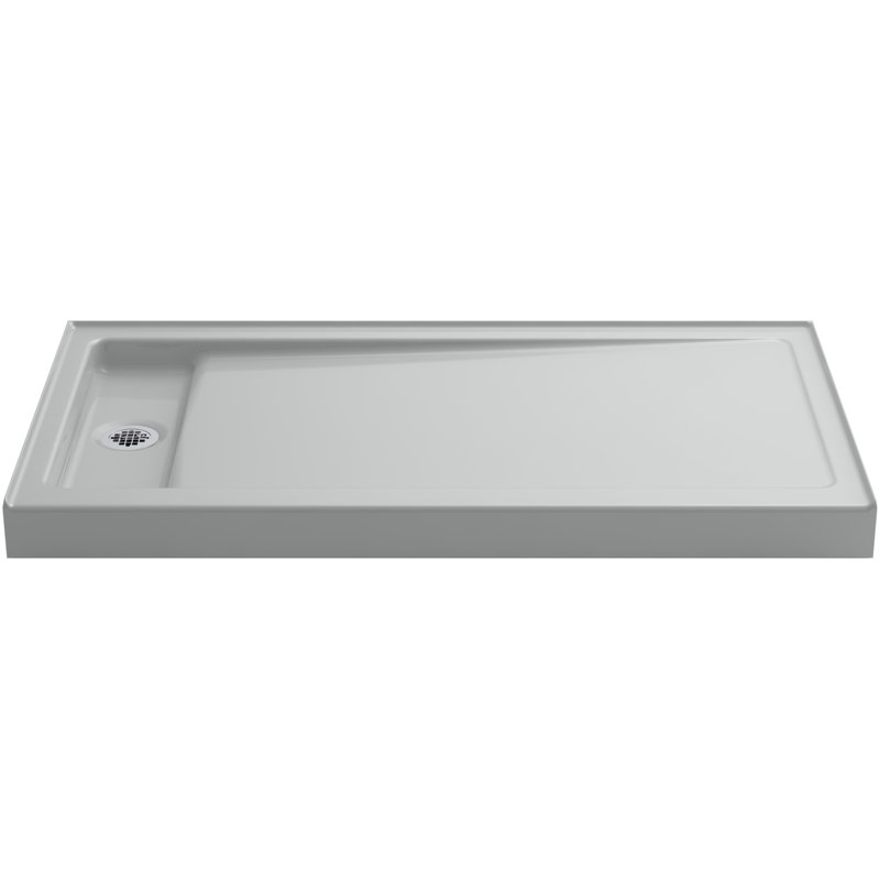 Bellwether 60" W x  32" D Single-Threshold Shower Base, Ice Gray