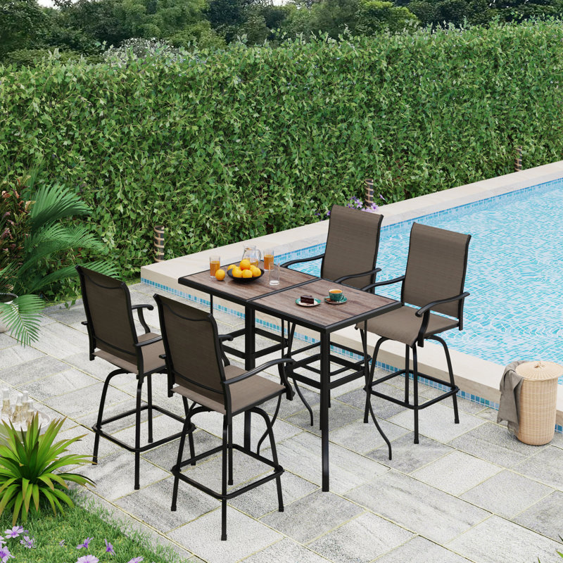 Alyne 4 - Person Patio Dining Set with Square Table