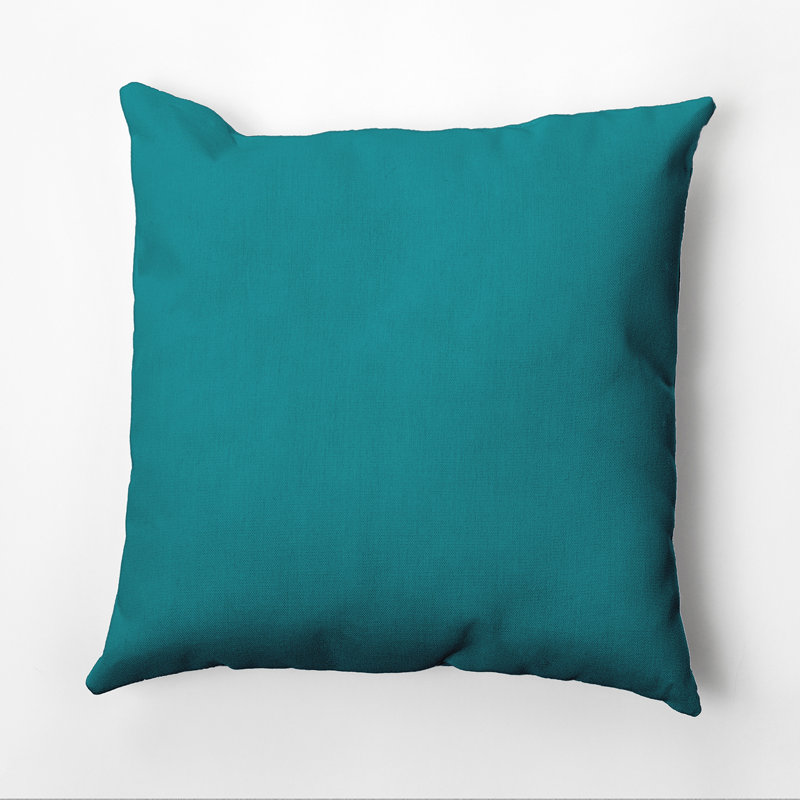 Housse de coussin Ajibola, Bleu lac, 18 po x 18 po, Polyester/ bourre en polyester