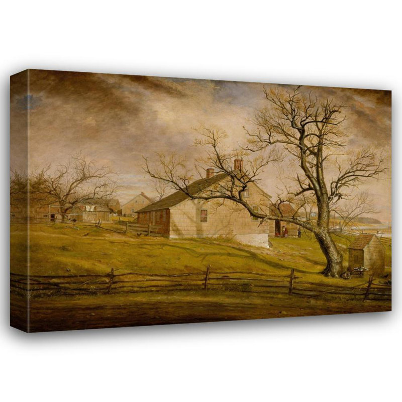 "Long Island Farmhouse" par William Sidney Mount - Art mural sur toile tendue avec châssis, H 40 po x l 28 po