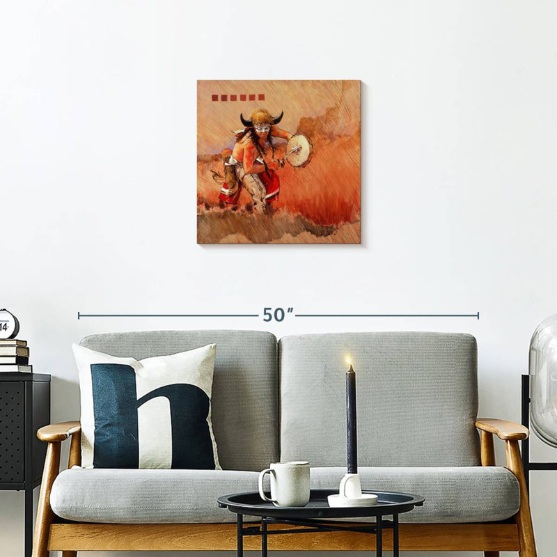 Lelar Buffalo Dance, 20" H x 20" W