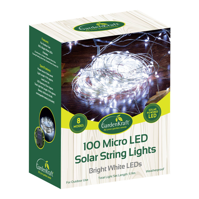 LED Solar Powered 100 - Bulb Fairy Lights