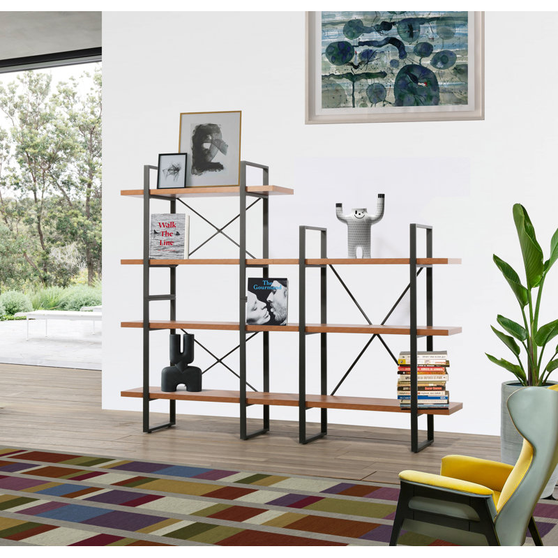 Bibliothèque étagère en acier H 43 po x l 71 po