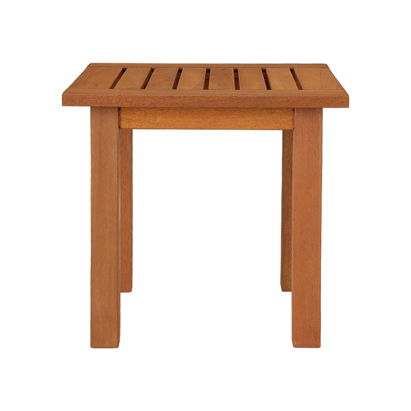 Luke Square Solid Wood Outdoor Side Table - 45 cm W 44.5 cm D