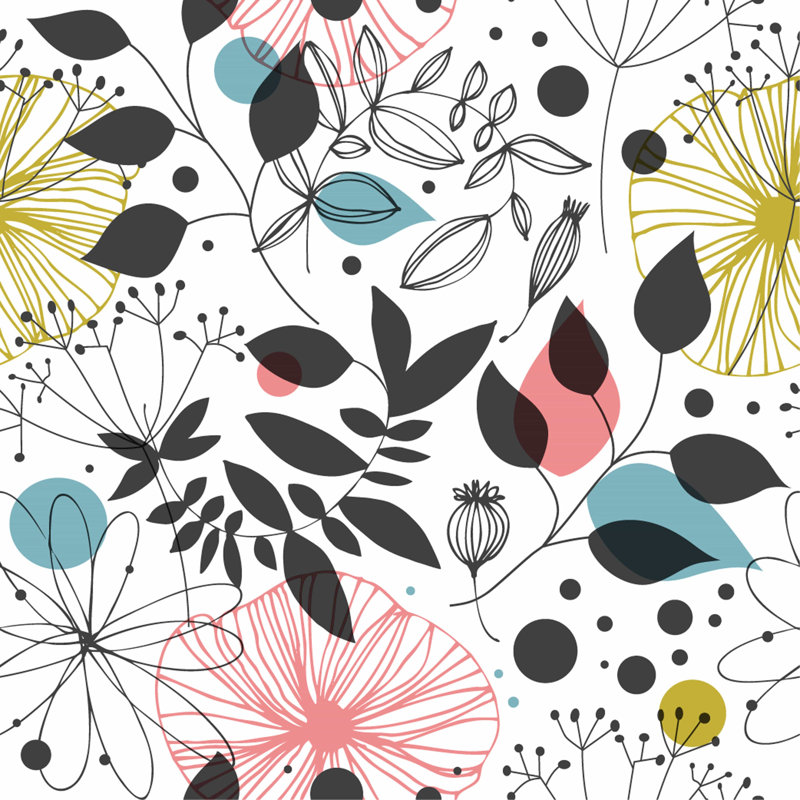 Beautiful Fantasy Pattern Peel And Stick Wallpaper, 10.42" L x  25" W