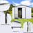 10Ftx12ft Outdoor Storage Shed - To Harsh Weather Garden Metal Hinged Door For Easy Handling