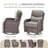5-Piece Outdoor Wicker Patio Night Fire Pit Table Set With Coffee Table-433753174-433753175